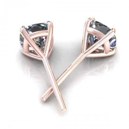 0.25-2.00 CT Cushion Cut Diamonds - Stud Earrings