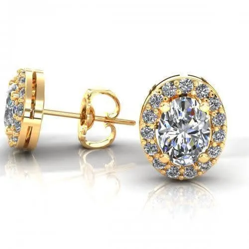 0.45-1.70 CT Round & Oval Cut Diamonds - Stud Earrings