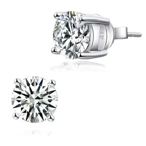 1 Carat Created Diamond Stud Earrings 925 Sterling Silver  XFE8114