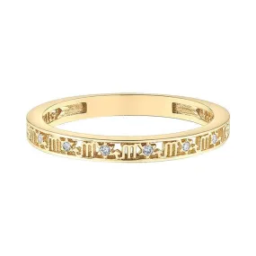 10ct Gold & Diamond Scorpio Zodiac Ring