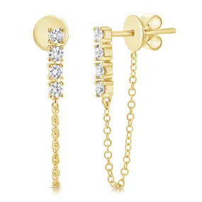 14K GOLD DIAMOND ADELAIDE EARRINGS