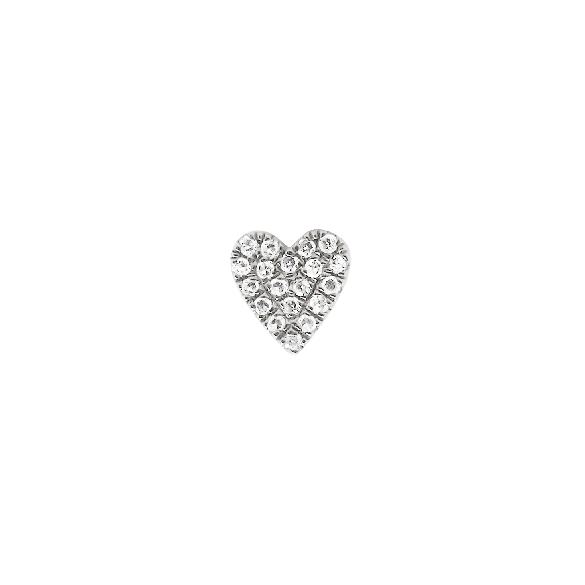 14K GOLD DIAMOND COCO HEART STUDS