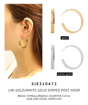 14K Gold Dipped Post Earrings