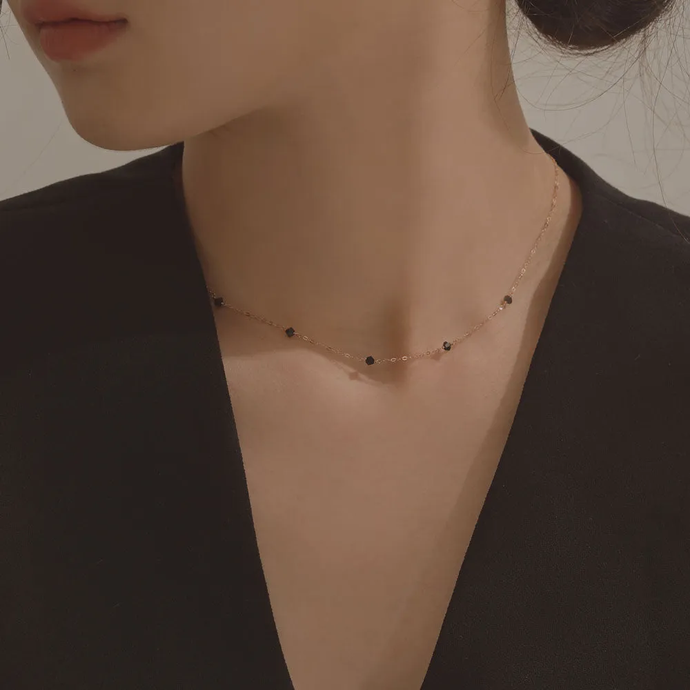 [14K Gold] Roel Gemstone Necklace