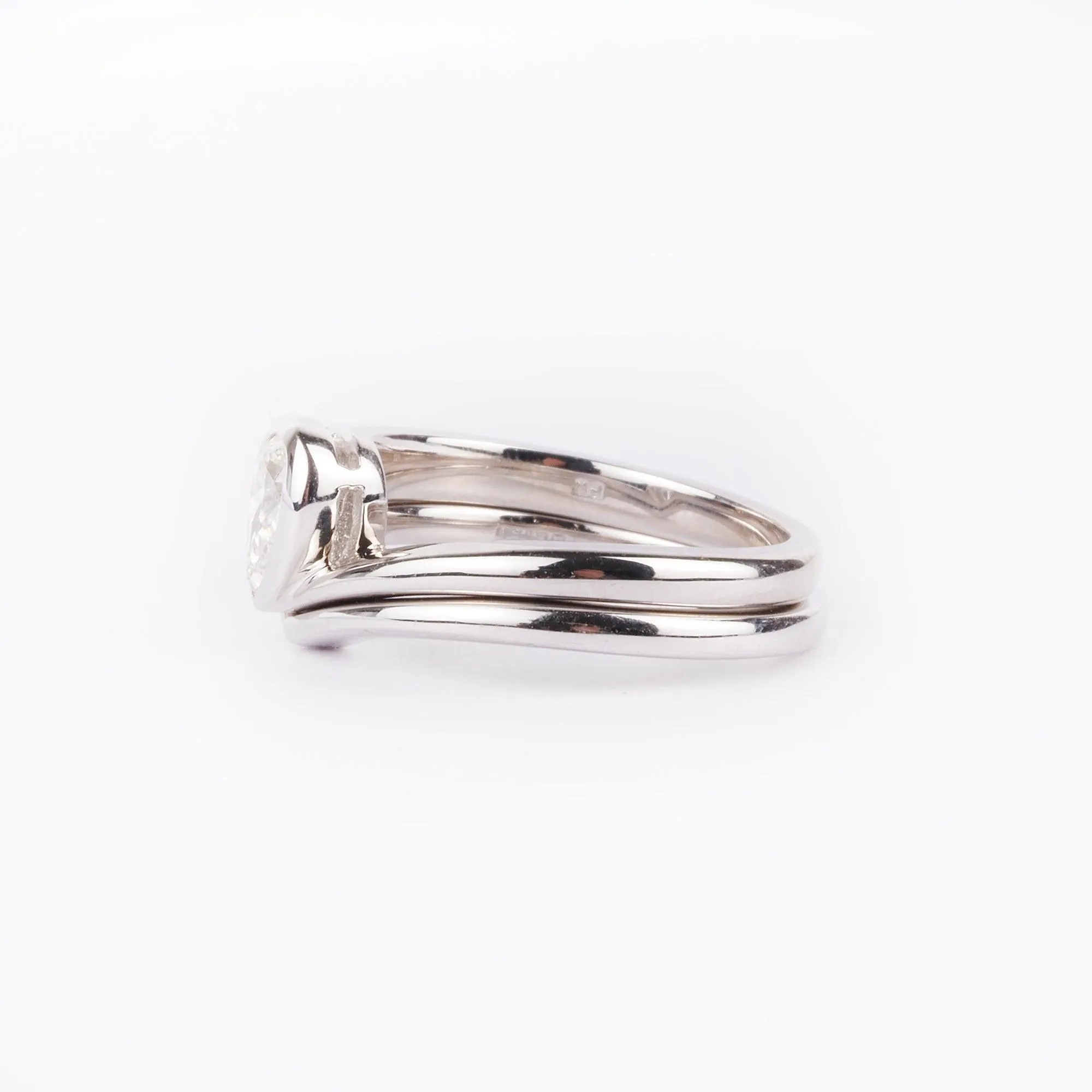 18ct White Gold Diamond Engagement & Wedding Ring Suite ZS08958