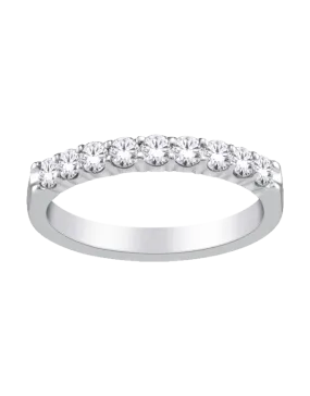 18ct White Gold Diamond Set Wedding Band - 761080