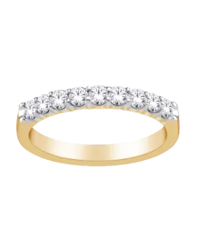 18ct Yellow & White Gold Diamond Set Wedding Band - 769871
