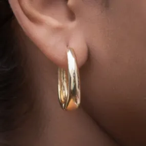 18K Gold-Filled Thick Hoop Earrings