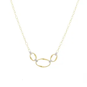 18K Yellow Gold and Diamond Half Collar
