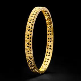 24ct Heavy Gold Plated Boho Style Bangle PGB132-571