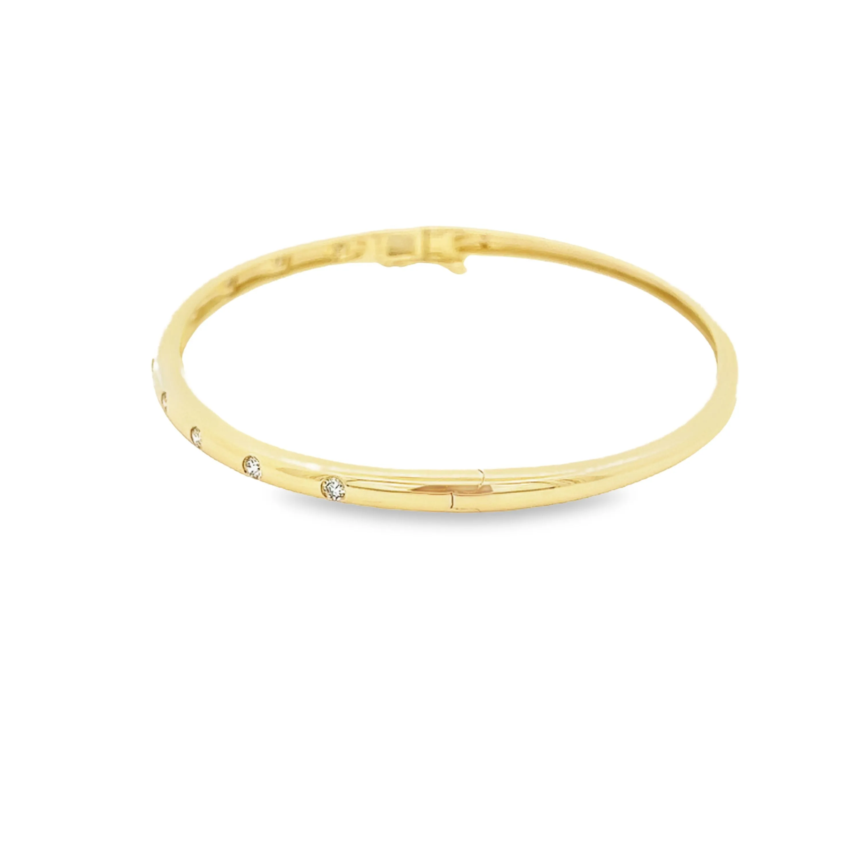 .28ct 14k Yellow Gold Diamond Bangle
