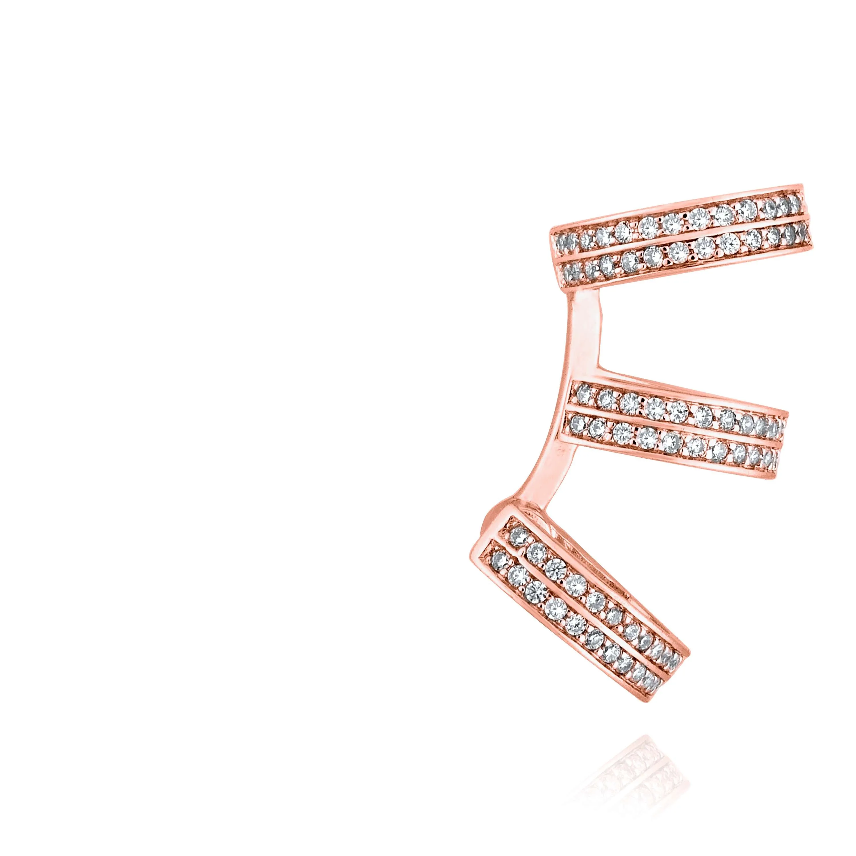 3-Hoop Earring - Pinkgold