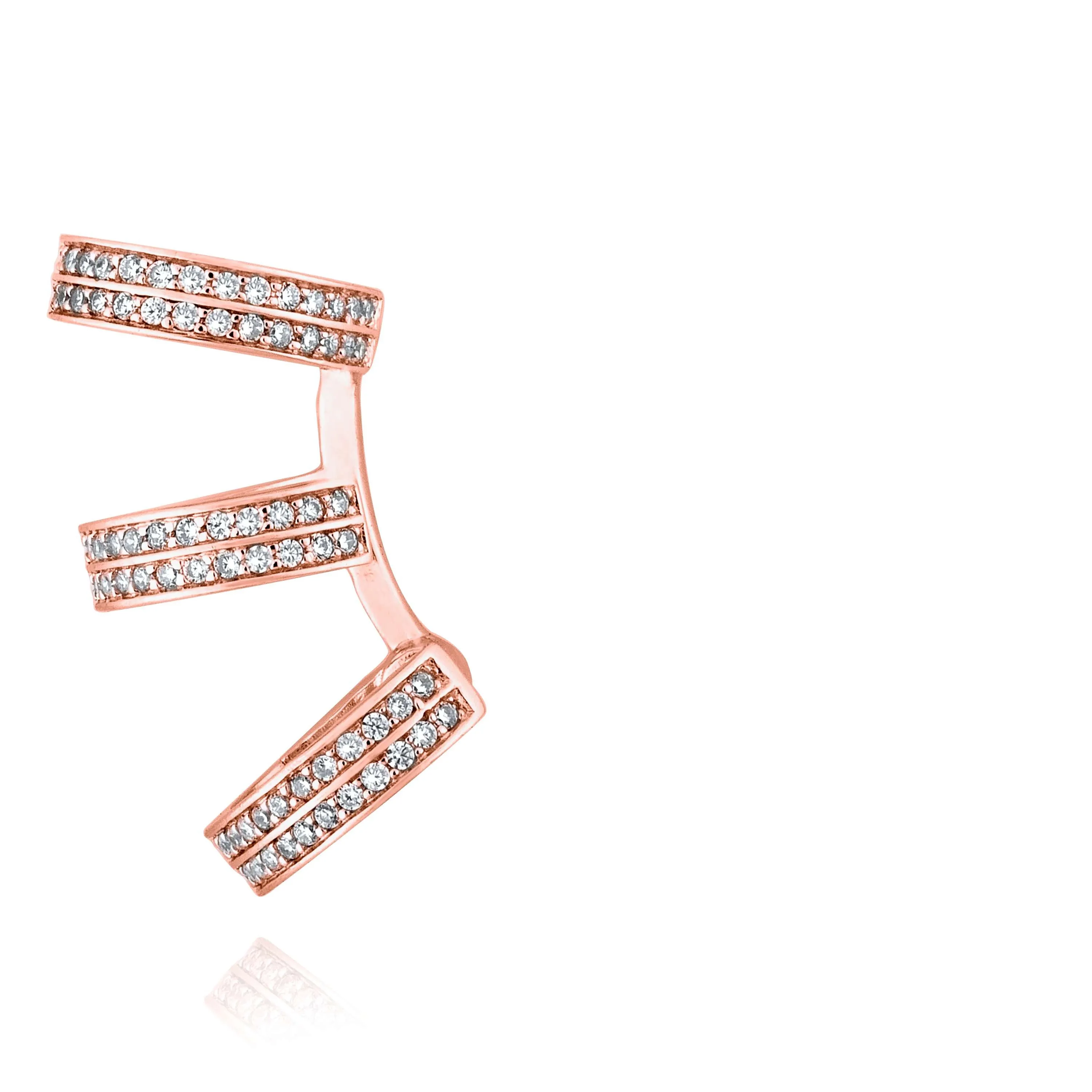 3-Hoop Earring - Pinkgold