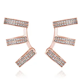3-Hoop Earring - Pinkgold