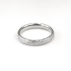 3 mm Half Round Band with Bark Texture