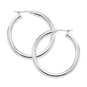 3x30mm Tube Hoop Earrings