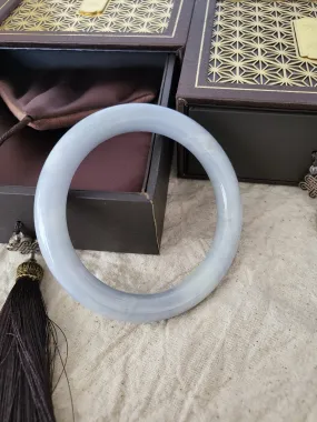58.2mm Lavender Jadeite Grade A Bangle Natural Burma Jade Purple [LAVENDER DREAMS COLLECTION]