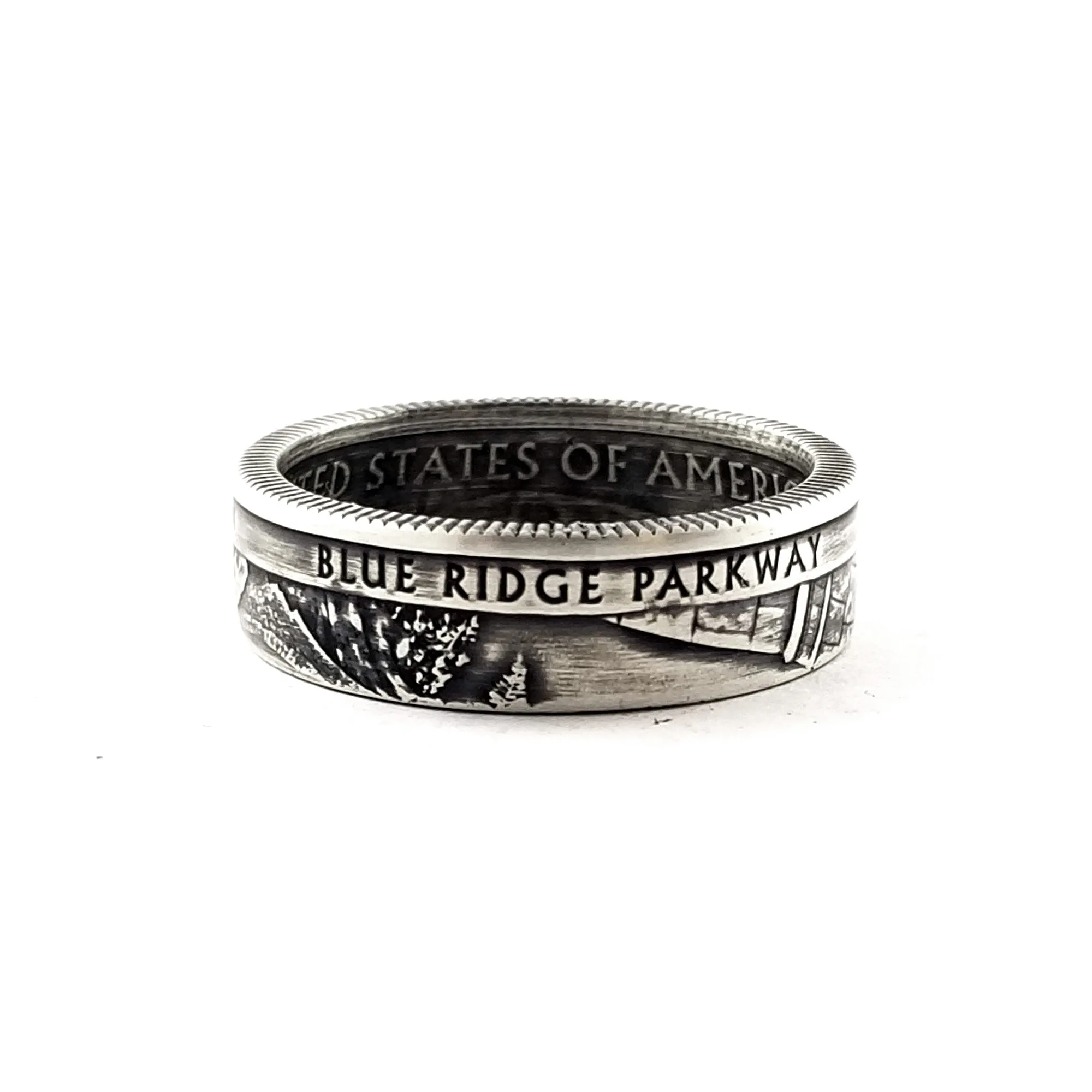 90% Silver Blue Ridge Parkway National Park Quarter Ring