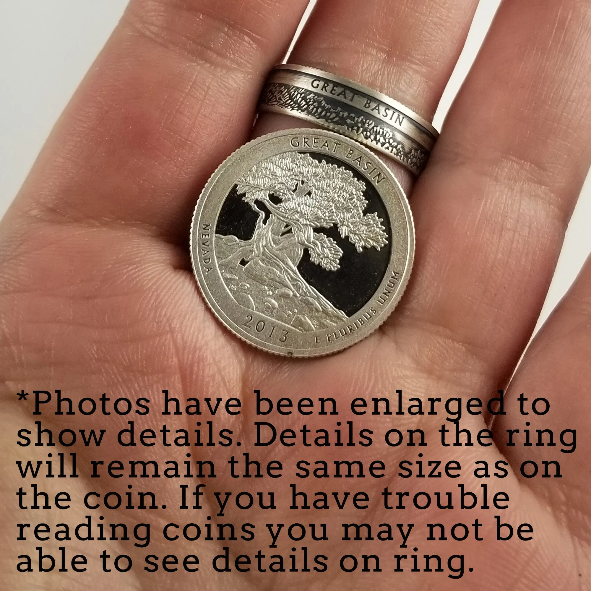 90% Silver Blue Ridge Parkway National Park Quarter Ring