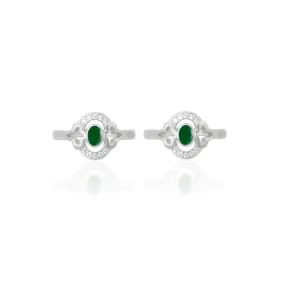 925 Silver Green Heritage Toe Rings