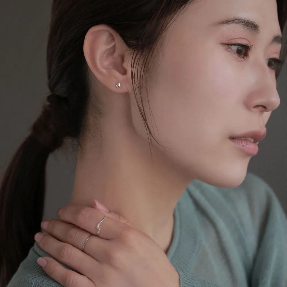 925 Silver Triangle Earrings