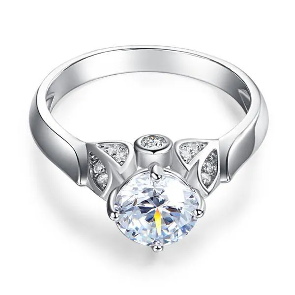 925 Sterling Silver Wedding Promise Anniversary Ring 1.25 Ct Simulated Diamond Jewelry
