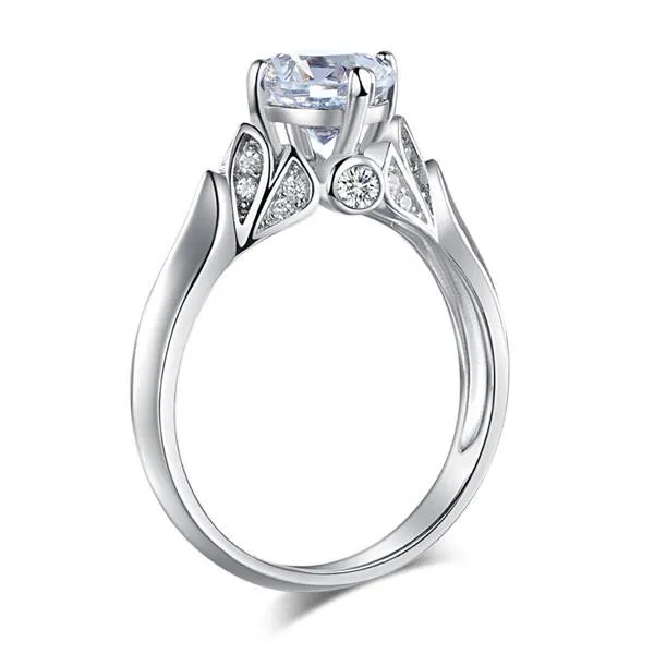 925 Sterling Silver Wedding Promise Anniversary Ring 1.25 Ct Simulated Diamond Jewelry