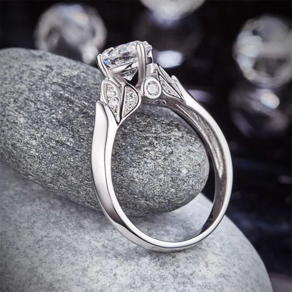 925 Sterling Silver Wedding Promise Anniversary Ring 1.25 Ct Simulated Diamond Jewelry