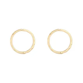 9ct Gold Bevelled Hinged Hoop