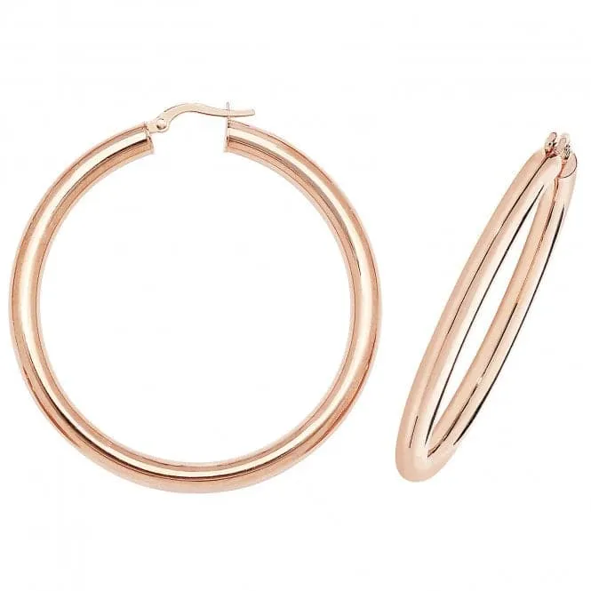 9ct Rose Gold 50mm Hoop Earrings ER1004R