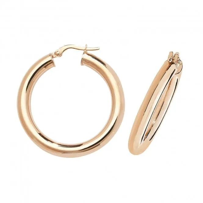 9ct Rose Gold 50mm Hoop Earrings ER1004R