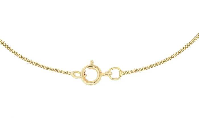 9ct Yellow Gold Cubic Zirconia Double Heart Pendant on Chain Necklace of 46cm