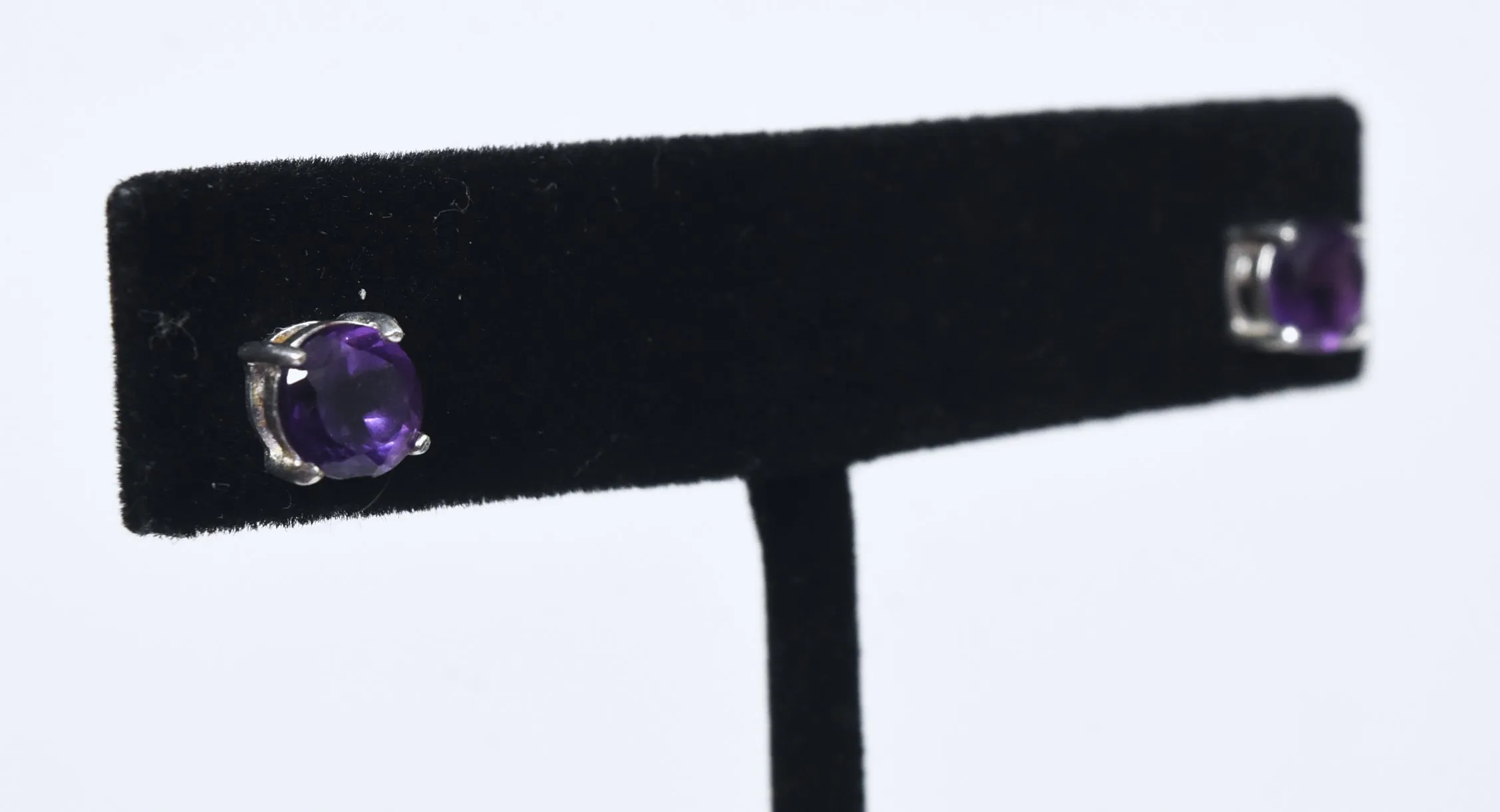 Amethyst Sterling Silver Stud Earrings