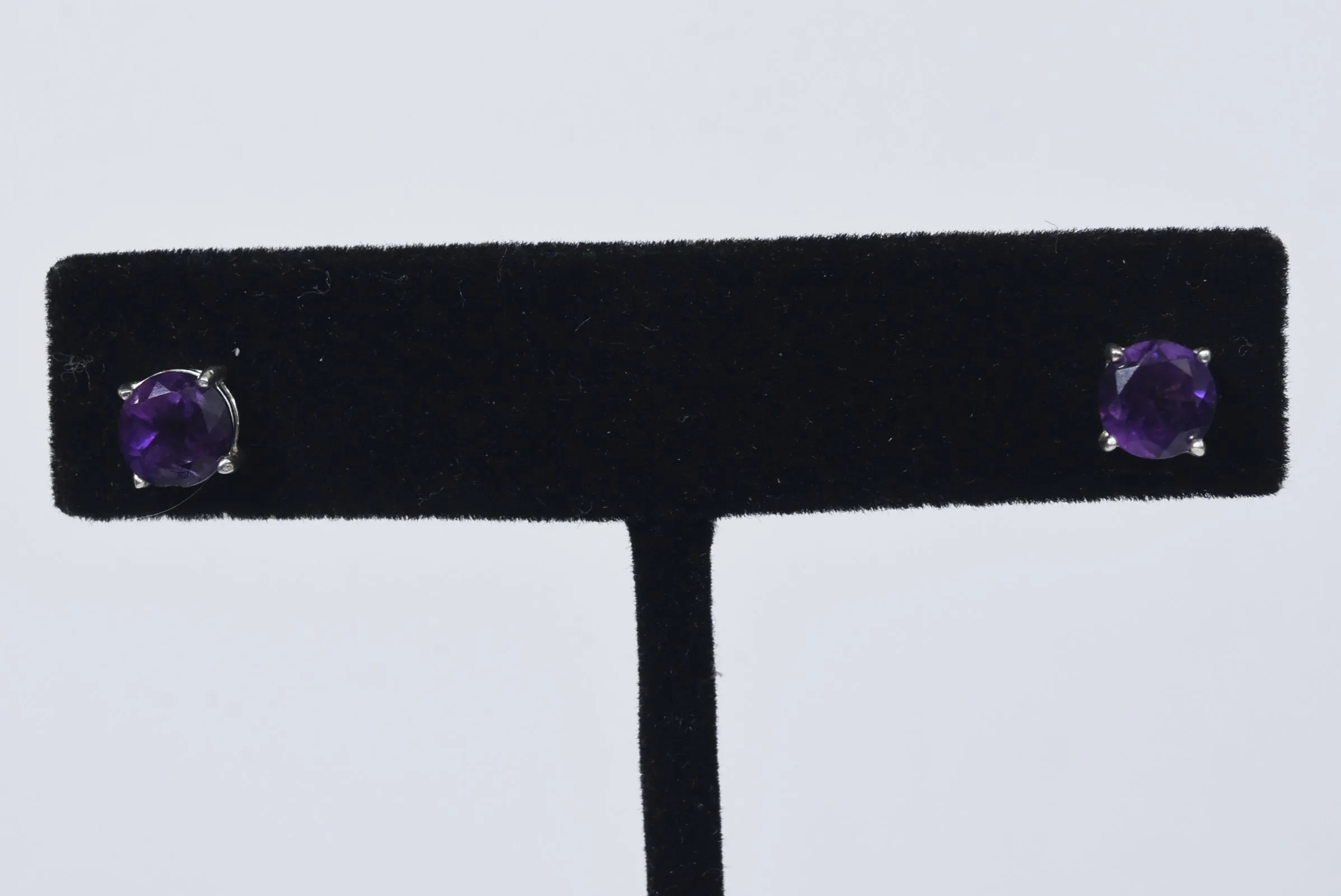 Amethyst Sterling Silver Stud Earrings