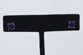 Amethyst Sterling Silver Stud Earrings