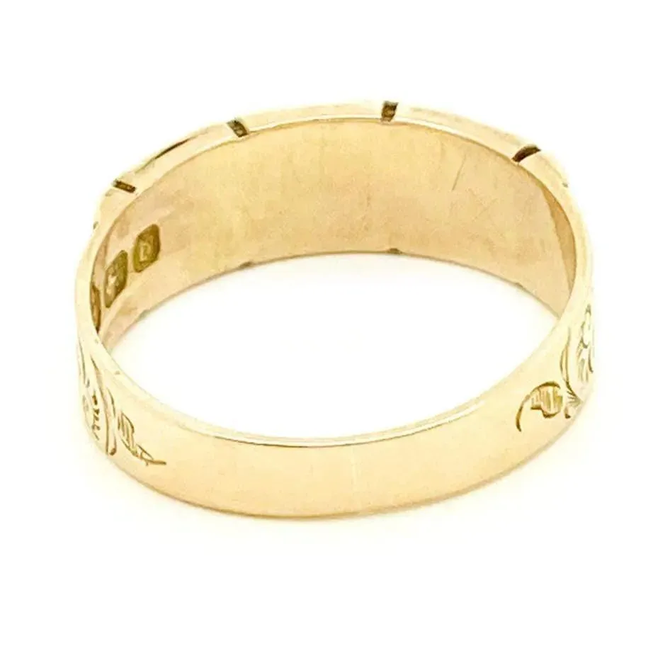 Antique Victorian Turquoise & Pearl 9ct Gold Ring