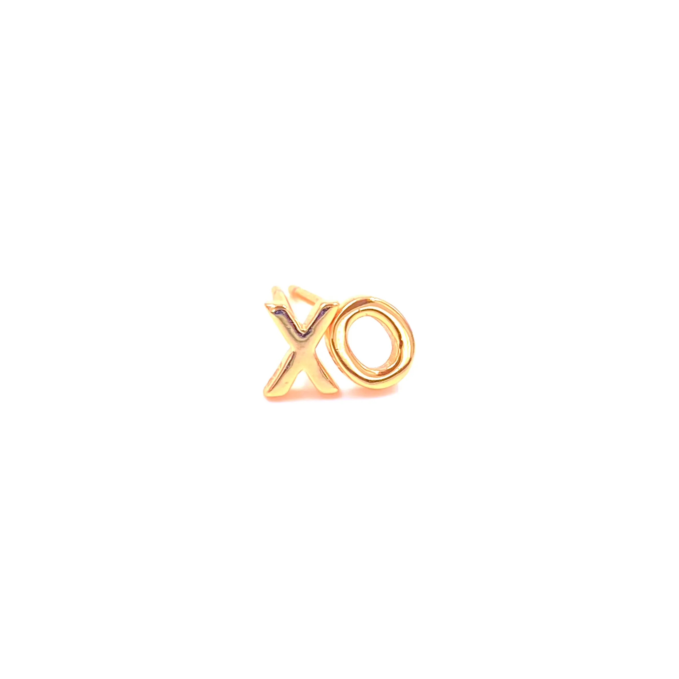 Ashley Gold Sterling Silver Gold Plated "XO" Stud Earrings