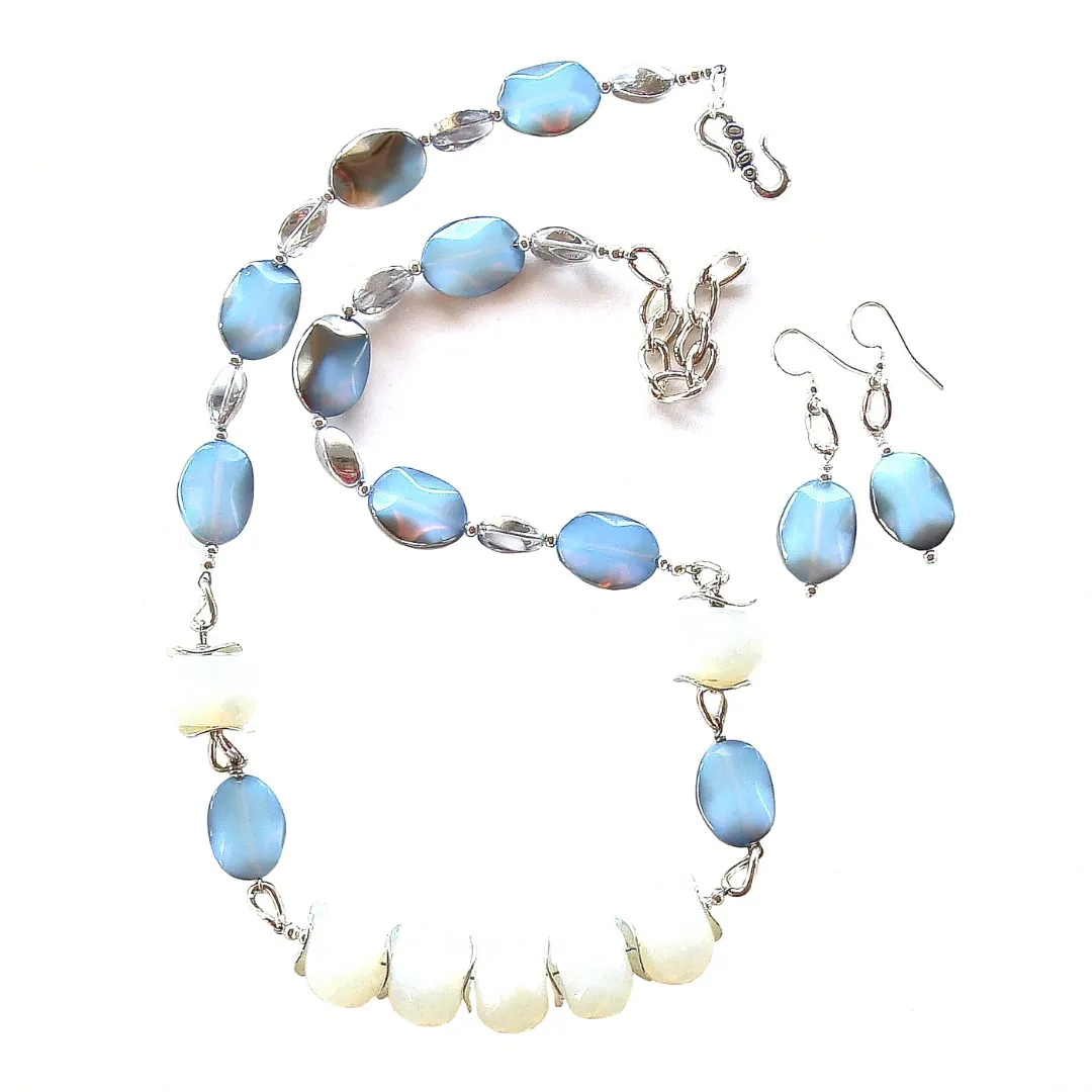 Asperitas: Opalite Stone Necklace Set