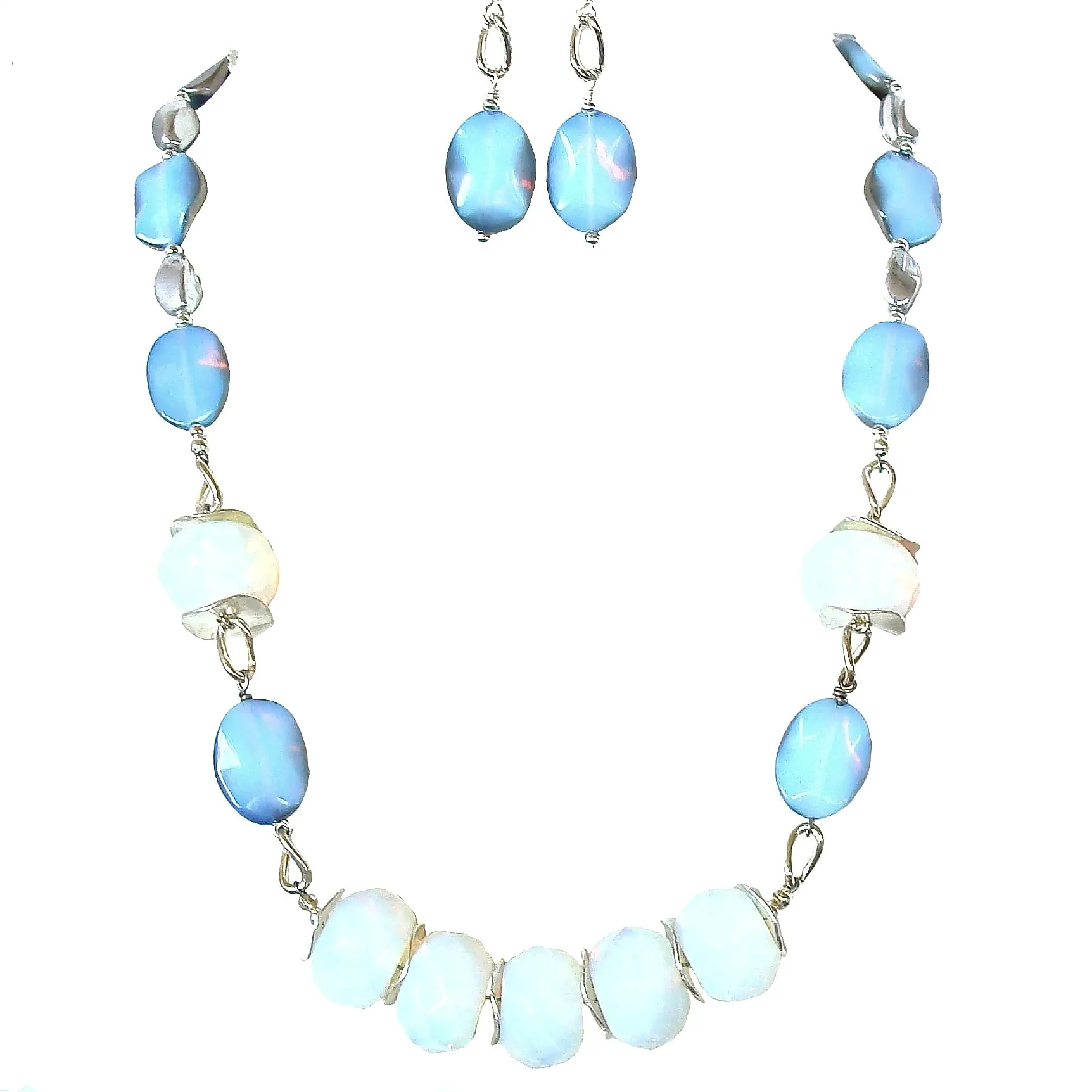 Asperitas: Opalite Stone Necklace Set