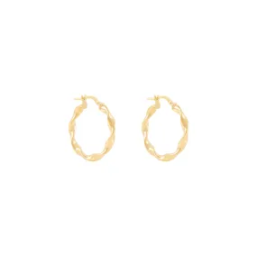 Ayden Hoop Earrings - Solid Gold