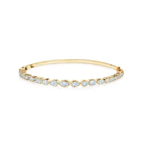 Bangle with Mixed Shape Diamonds
