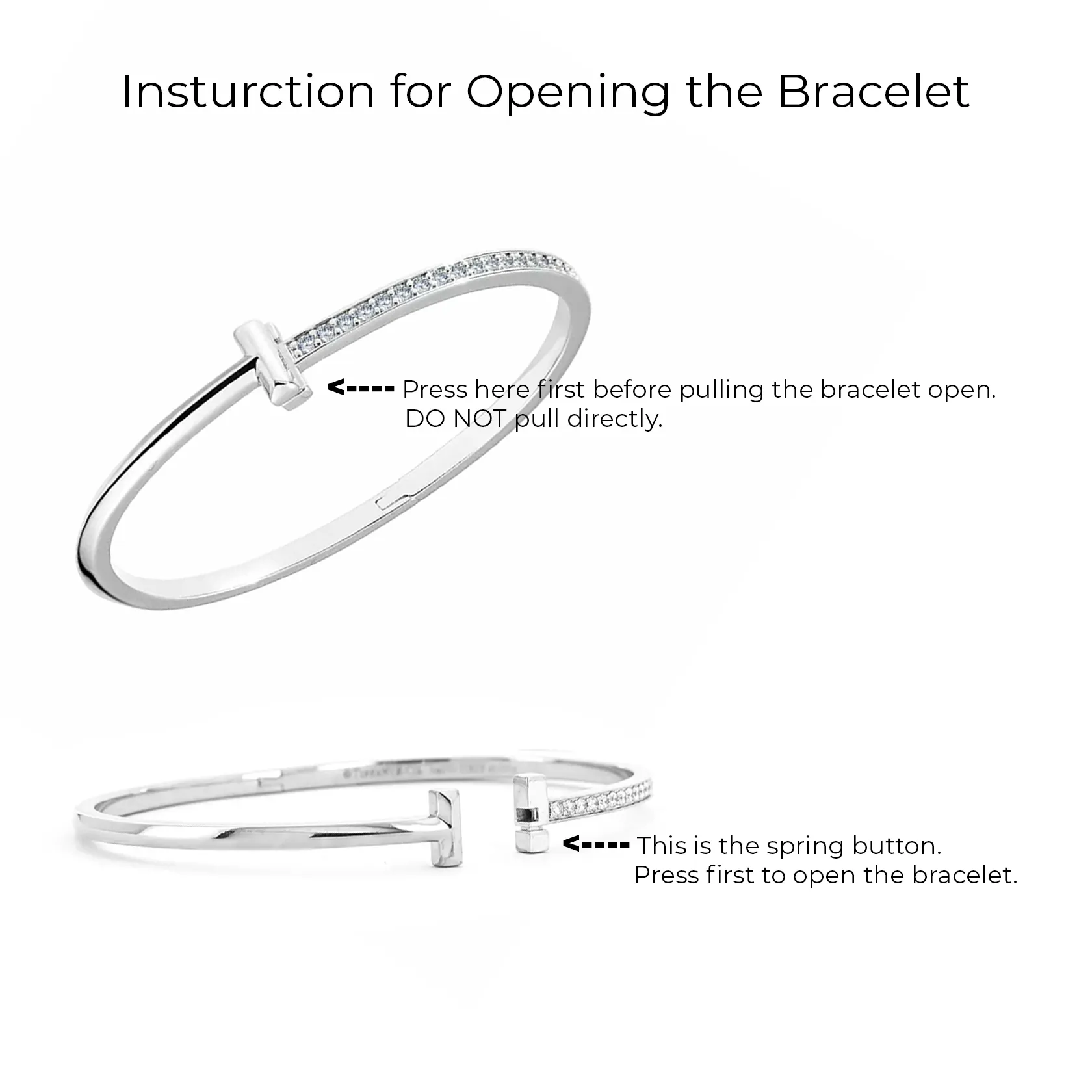 BG882G B.Tiff Gold Unisson Bangle Bracelet