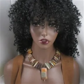 Big Bold Jasper Collar Necklace with Pendant