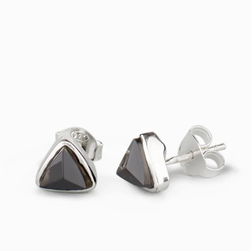 Black Tourmaline Stud Earrings