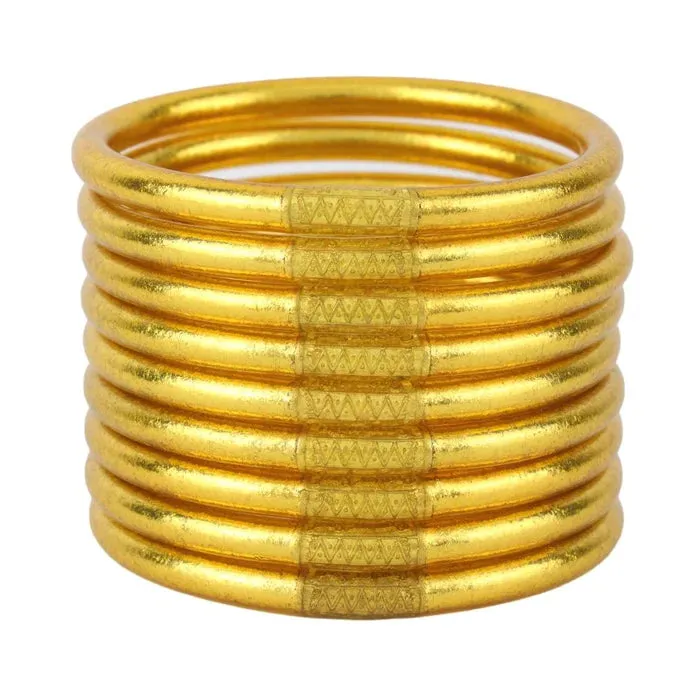 BuDhaGirl Gold All Weather Bangles - Serenity Prayer