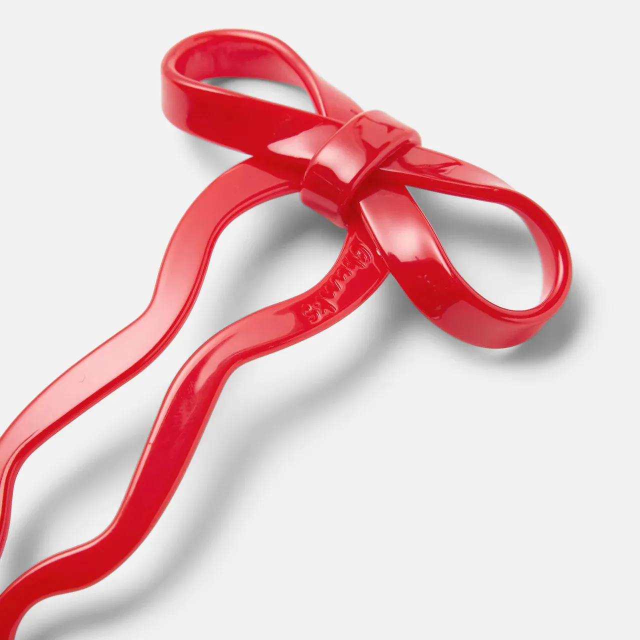 Cherry Red Small Bow Hairpin