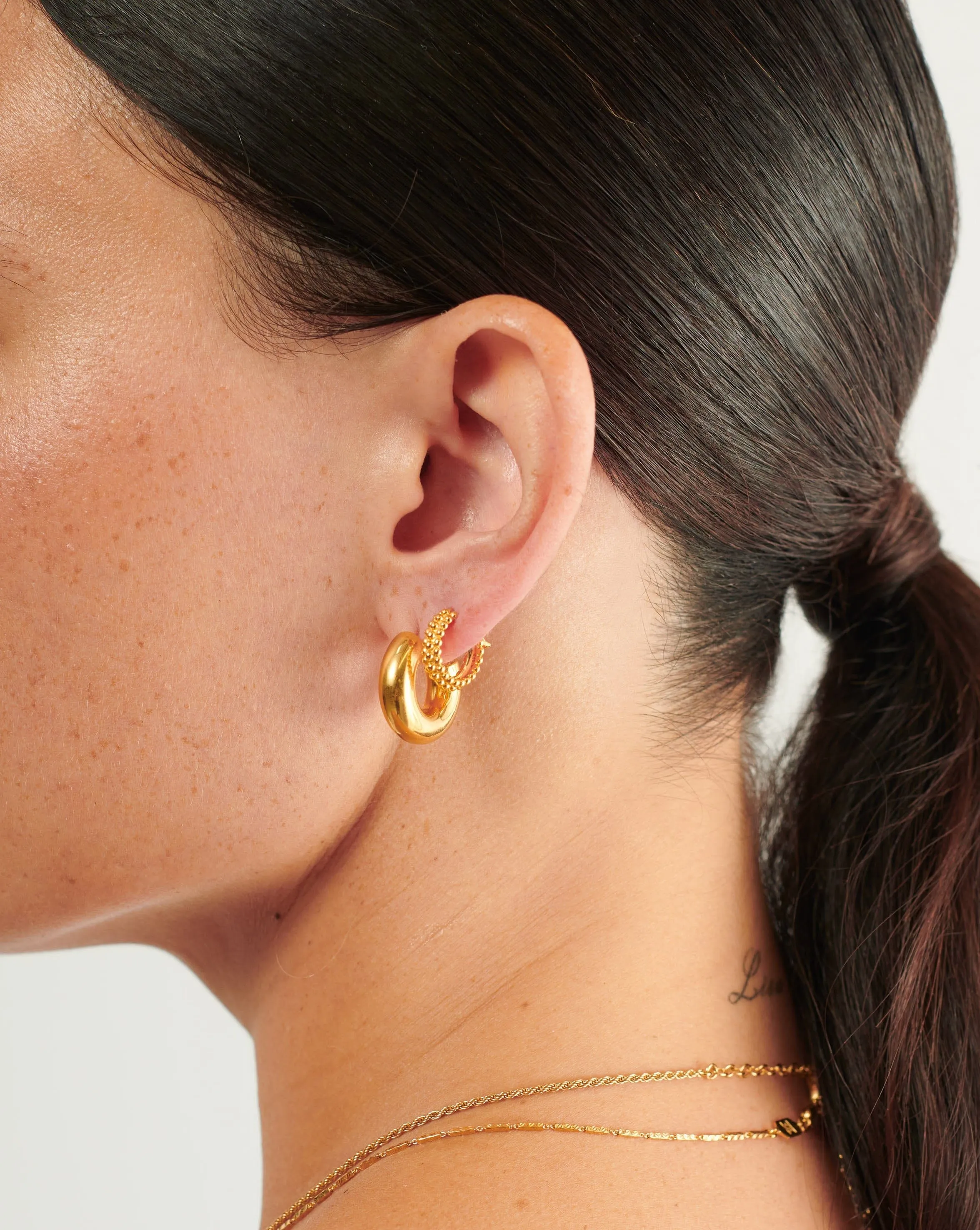 Chubby & Baya Hoop Earring Set | 18ct Gold Vermeil