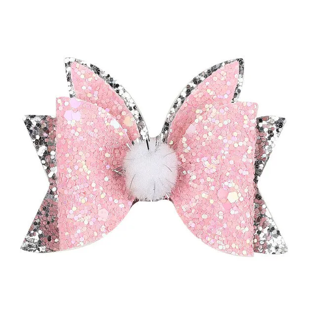 Chunky Glitter Hair Bow For Kids & Cute Wings Hairpin