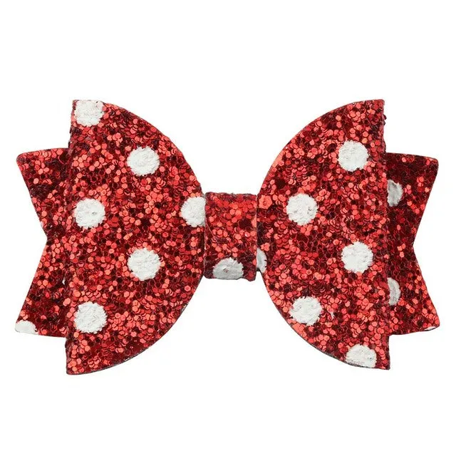 Chunky Glitter Hair Bow For Kids & Cute Wings Hairpin