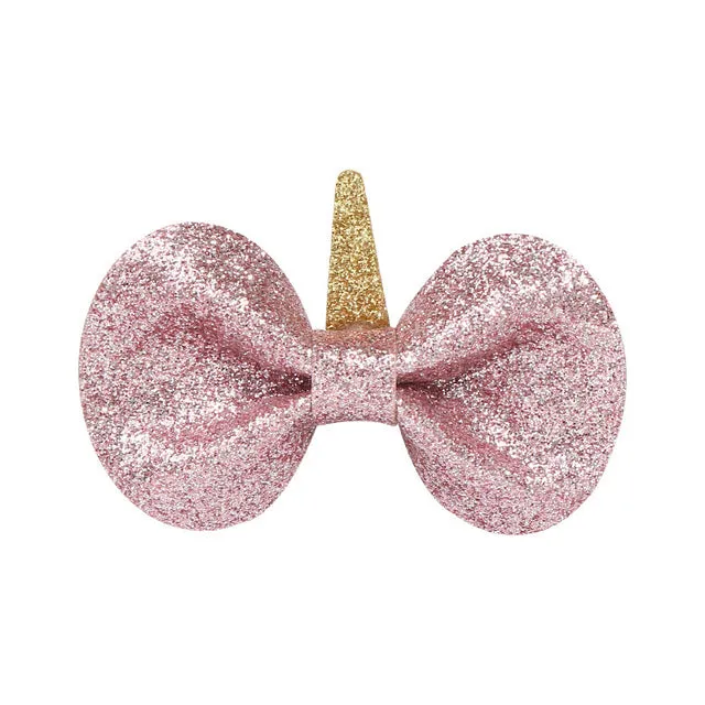 Chunky Glitter Hair Bow For Kids & Cute Wings Hairpin